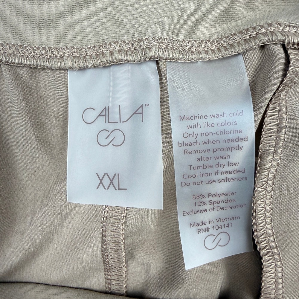 CALIA Effortless TrueLight 4" Shorts Womens XXL Sueded Brown Activewear - Picture 10 of 11